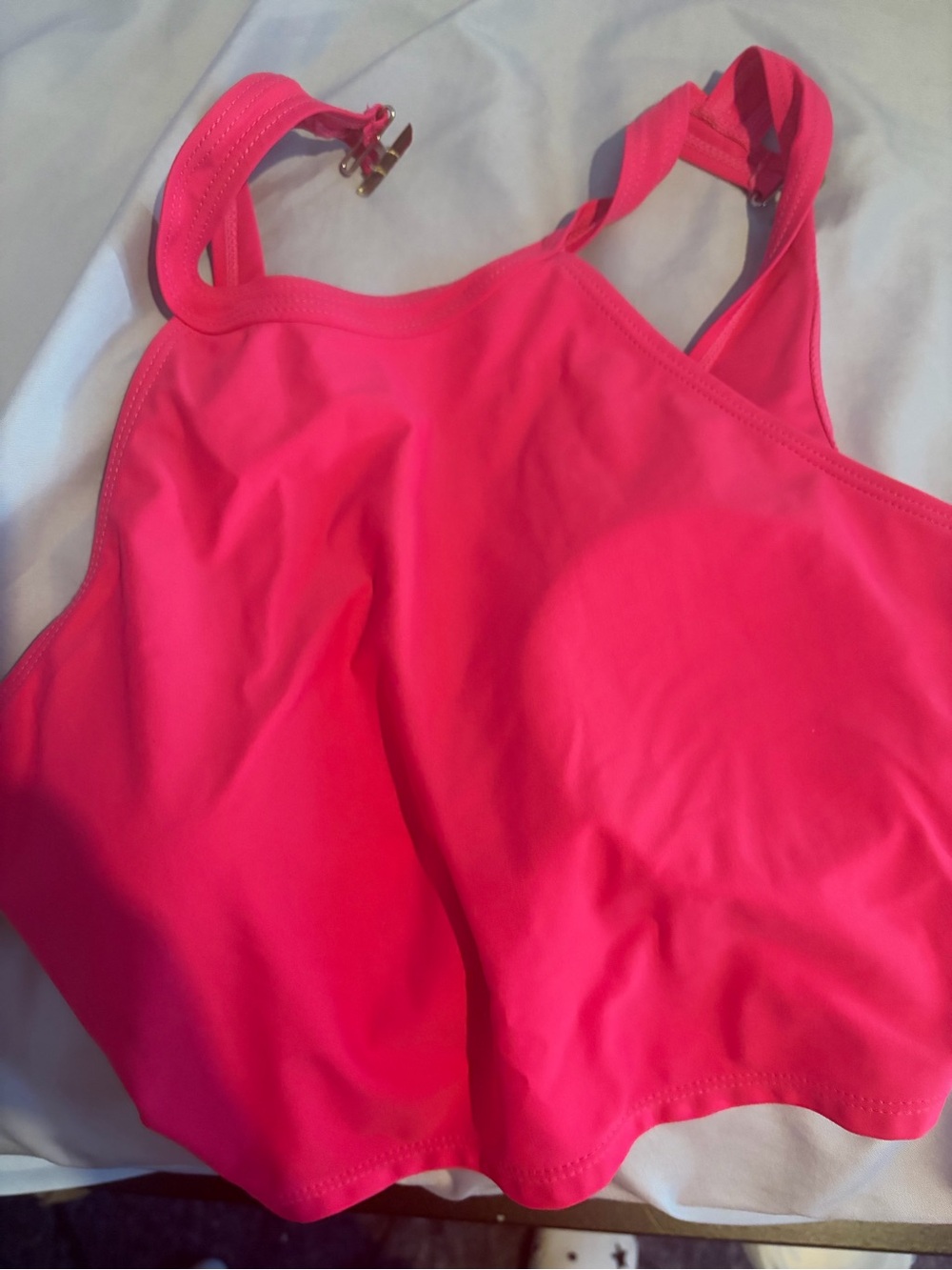 Women's Bright Pink Tankini Top - Brand Unspecified